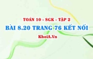Bài 8.20 trang 76 Toán 10 Kết nối tri thức Tập 2